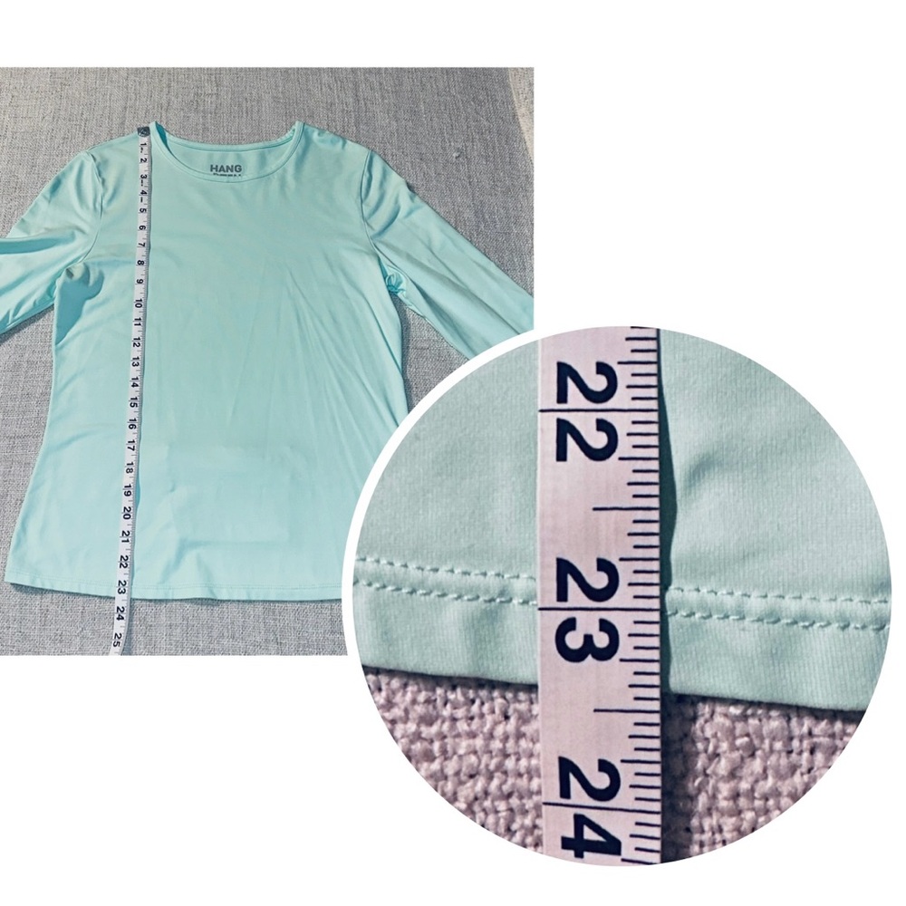 HANG TEN Mint Long Sleeve Rash Guard T-Shirt Surf Sun Protection UPF 50+ Wmn S - Picture 12 of 14